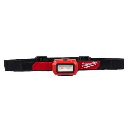 Milwaukee Tool Led Headlamp W/Wide Flood Beam, 350 Lumens, W/4 Clips & 2 Aaa Batteries ML2103